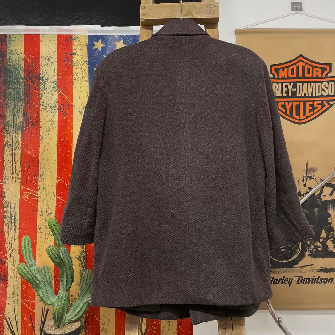 90s YSL 입생로랑 트윌 울 버튼 스트레이트 코트 상품이미지2