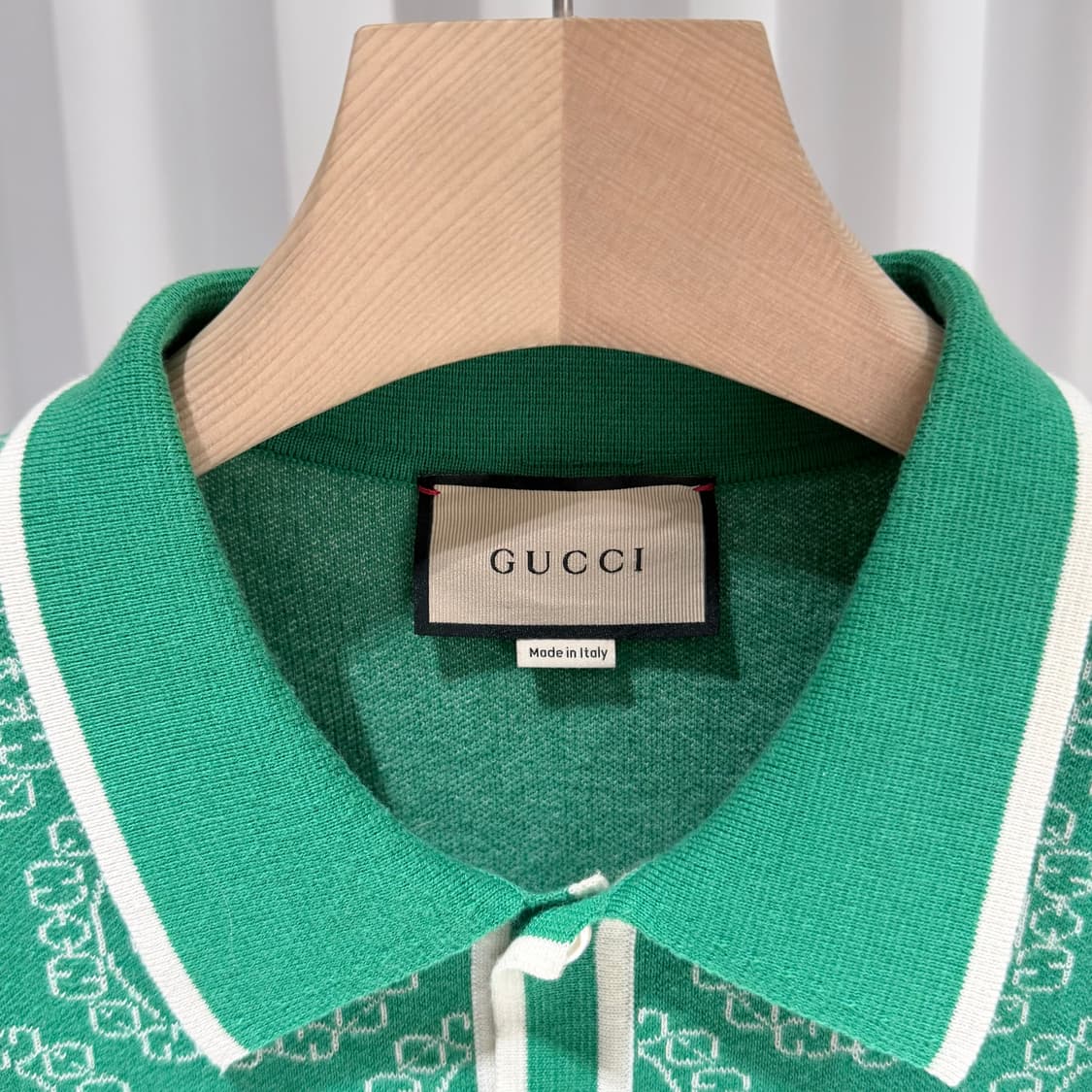 (S/XL) / 구찌 홀스 패턴 승마 코튼 울 폴로 반팔 티셔츠 상품이미지4