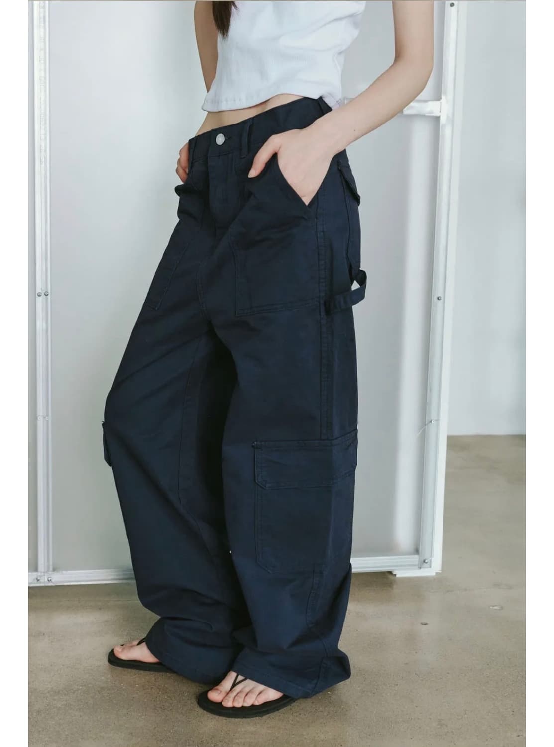 오늘만이가격 플리즈프로젝트 레귤러 카펜터 팬츠 네이비 상품이미지1