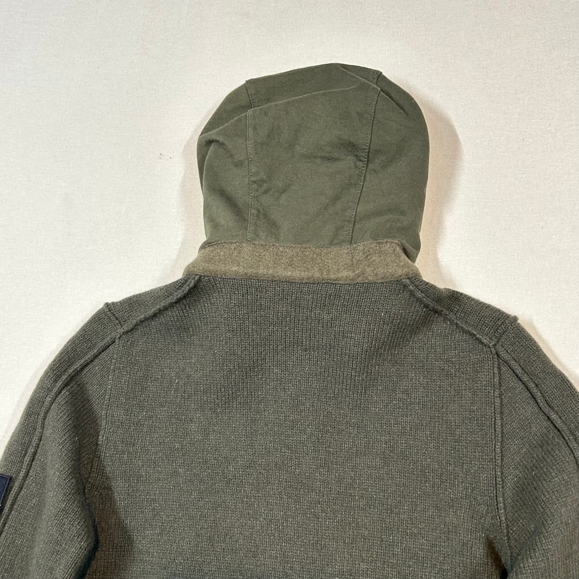 S) 스톤아일랜드 2way 지퍼 울 스웨터 올리브 상품이미지8