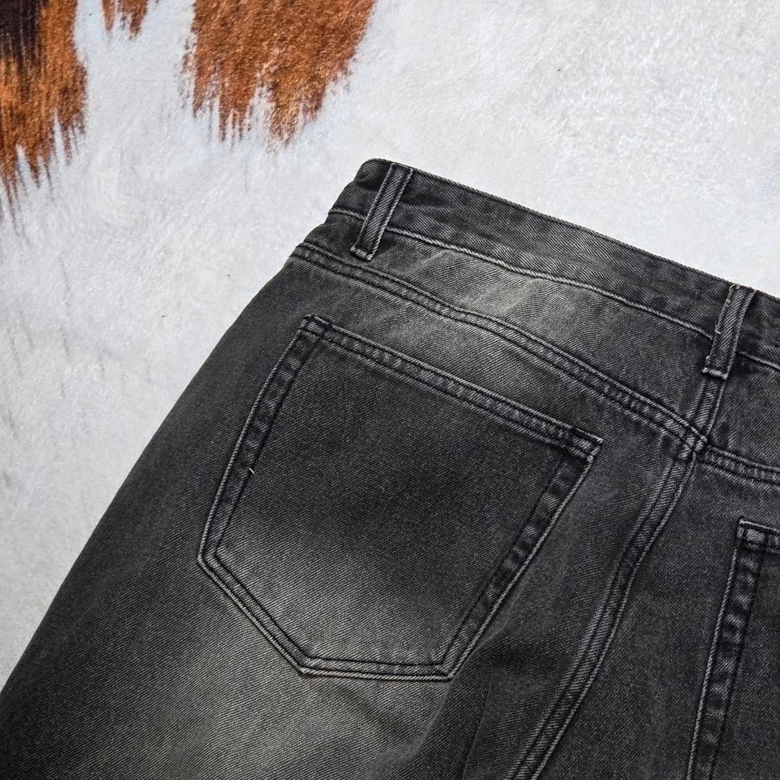 무신사 스탠다드 그레이 와이드 데님팬츠 상품이미지5