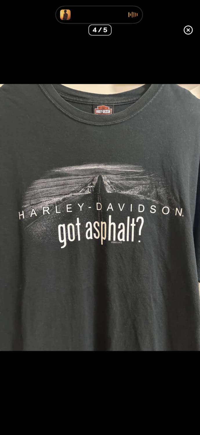 빈티지 할리데이비슨 “Got Asphalt?” 티셔츠 XL 상품이미지5