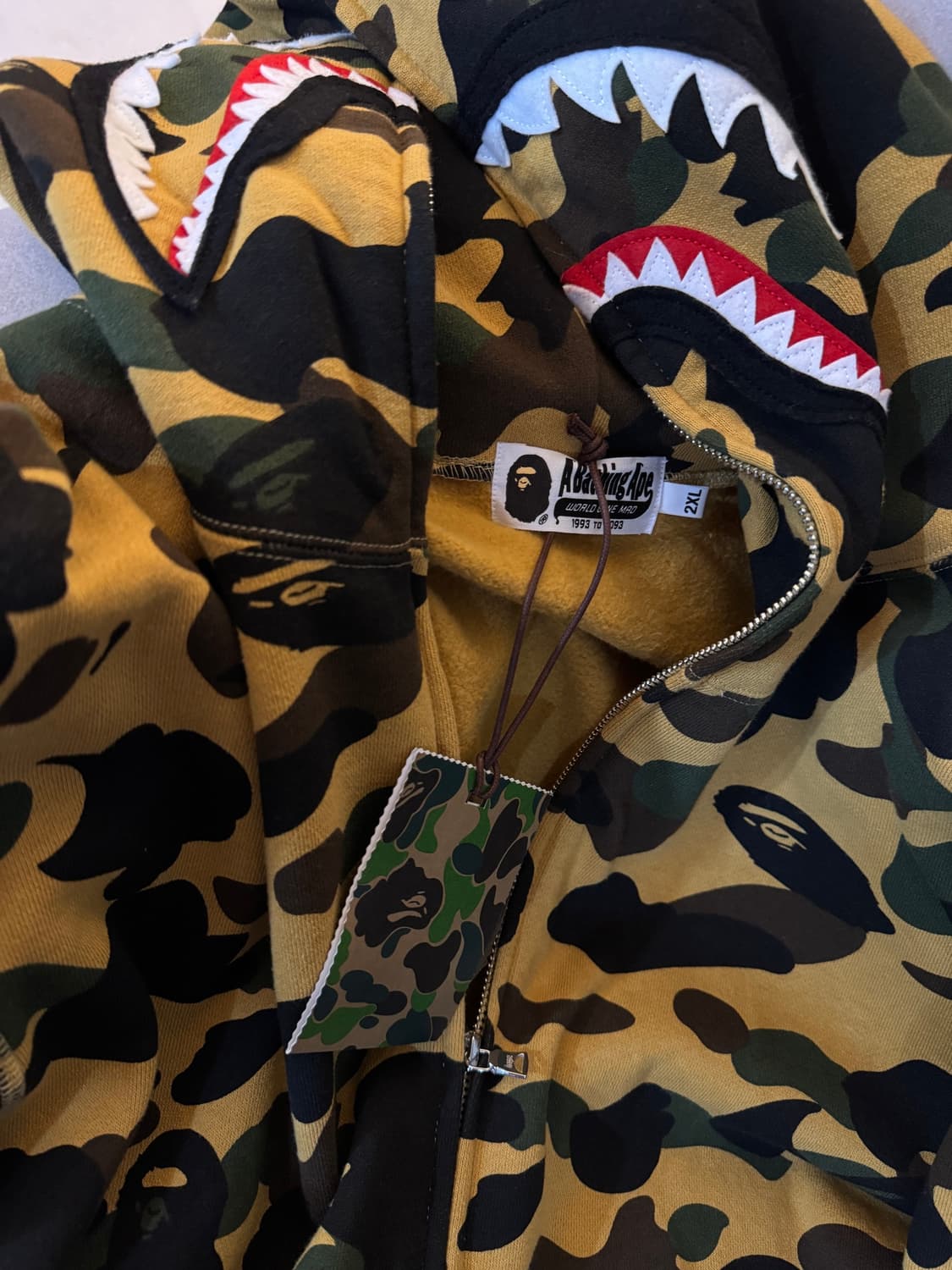 Bape 베이프 황계 후드 집업 2XL 상품이미지3