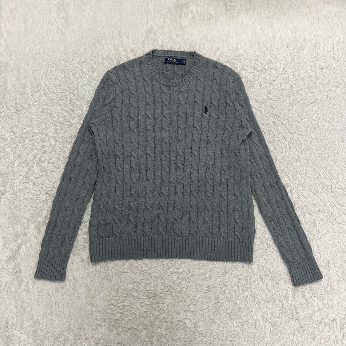 Polo Ralph Lauren grey cable knit 상품이미지4