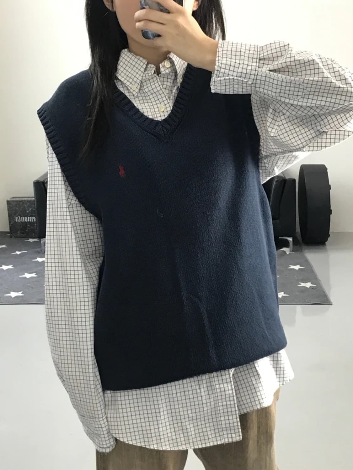 폴로랄프로렌 화이트 체크셔츠 상품이미지3