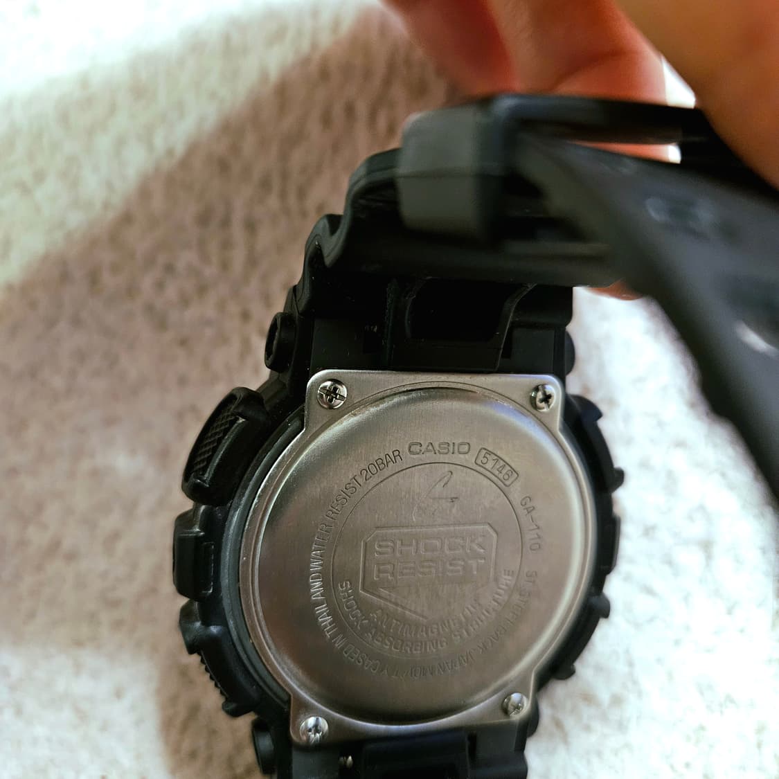 카시오 지샥 GA-110 블랙 시계 상품이미지5