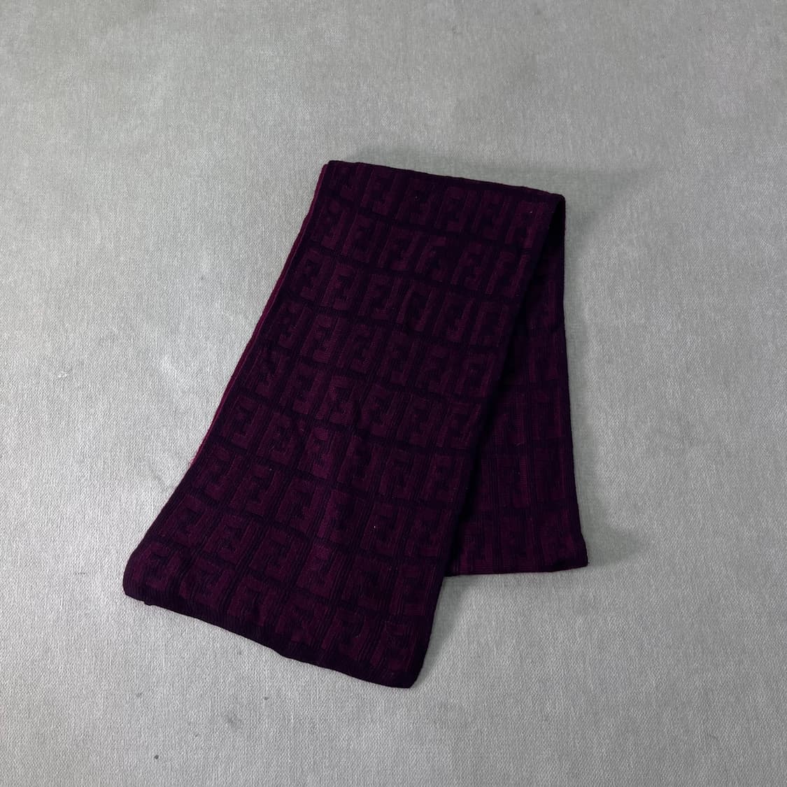 펜디 FF주카패턴 버건디 울 머플러  상품이미지1