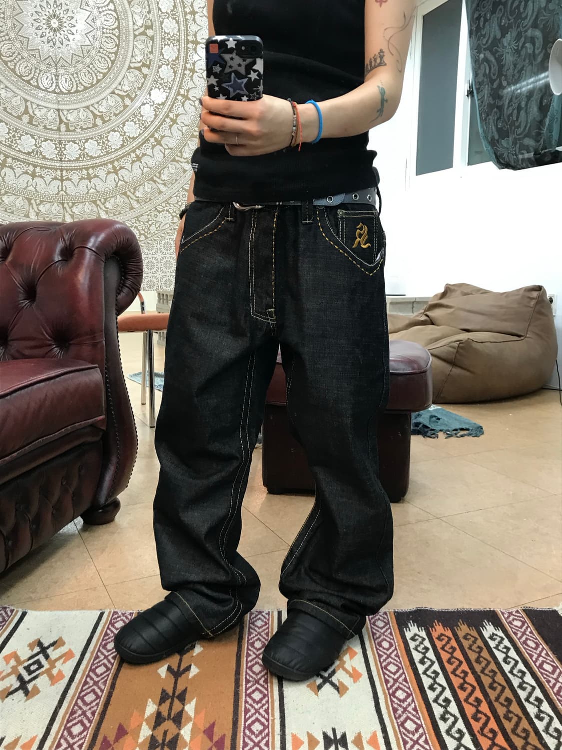 Kanji 생지 데님 팬츠 상품이미지2