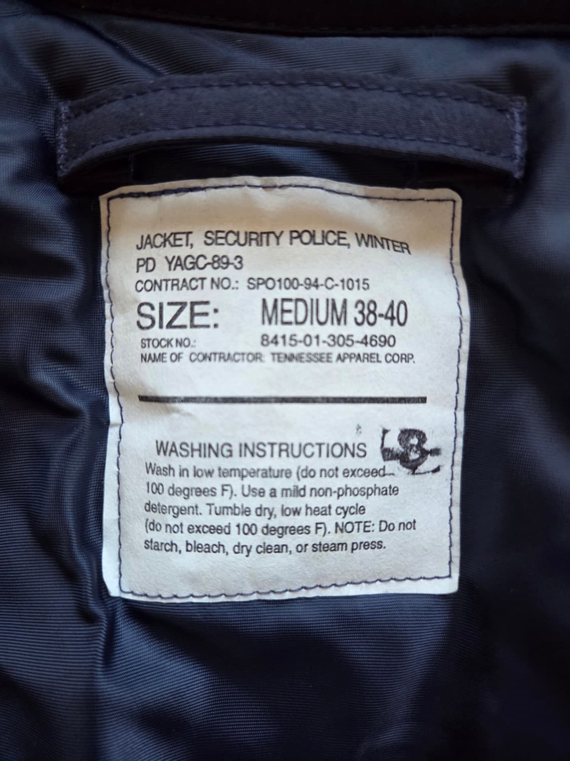 1994 USAF Security Police Winter Jacket 상품이미지4