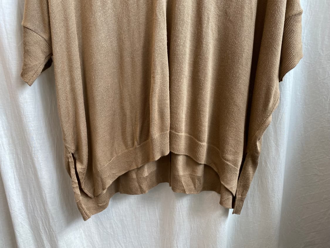 NOUQUE 베이지 브이넥 울혼방니트탑(M-L) 상품이미지6