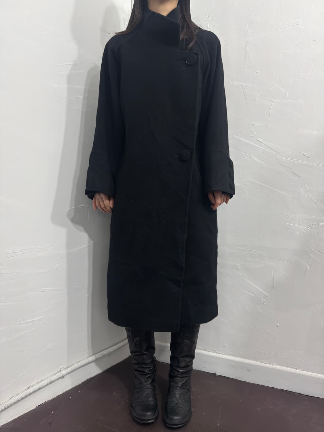 claude lema button long wool coat 상품이미지2