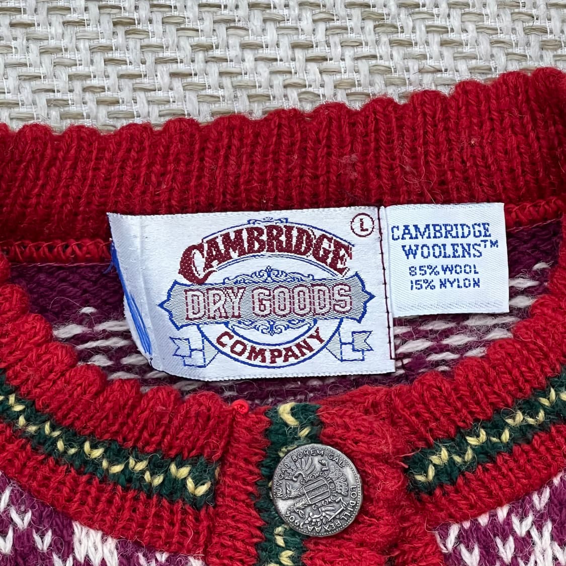 캠브릿지 노르딕 패턴 울 가디건 r2758 상품이미지5