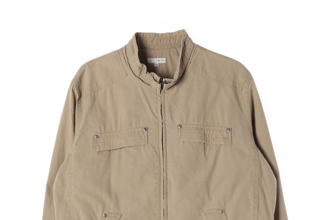 CRENCIA 베이지 워크 웨어 코튼 집업 자켓 L 상품이미지4