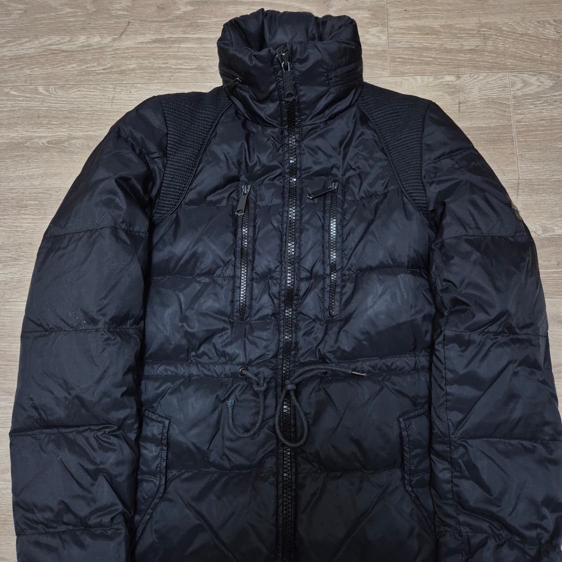 디젤 여성 레더패치 덕다운 롱패딩 점퍼 S(90) 상품이미지2