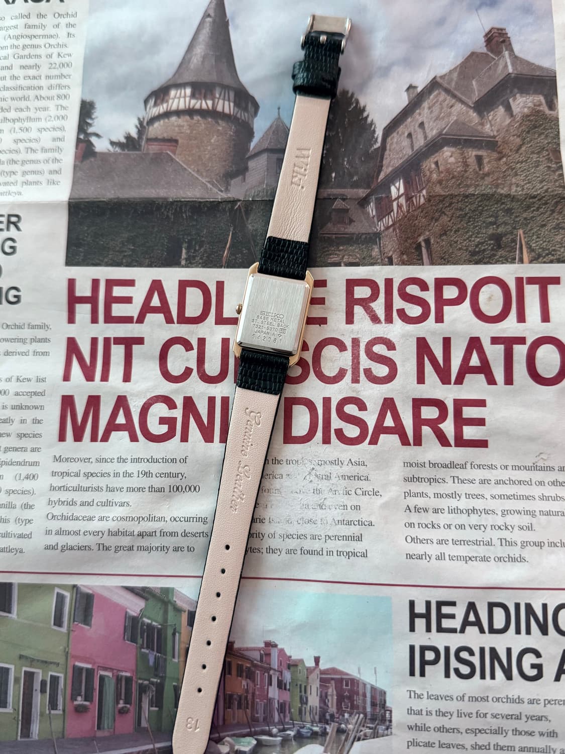 세이코 Seiko 쿼츠 스퀘어 골드 상품이미지3