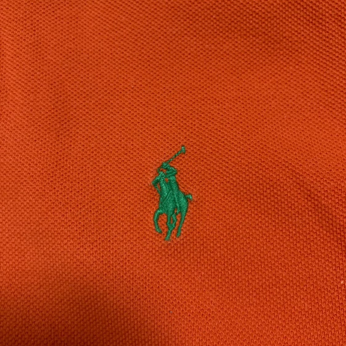 폴로 랄프로렌 스몰 포니 로고 오렌지 카라 반팔티 상품이미지2