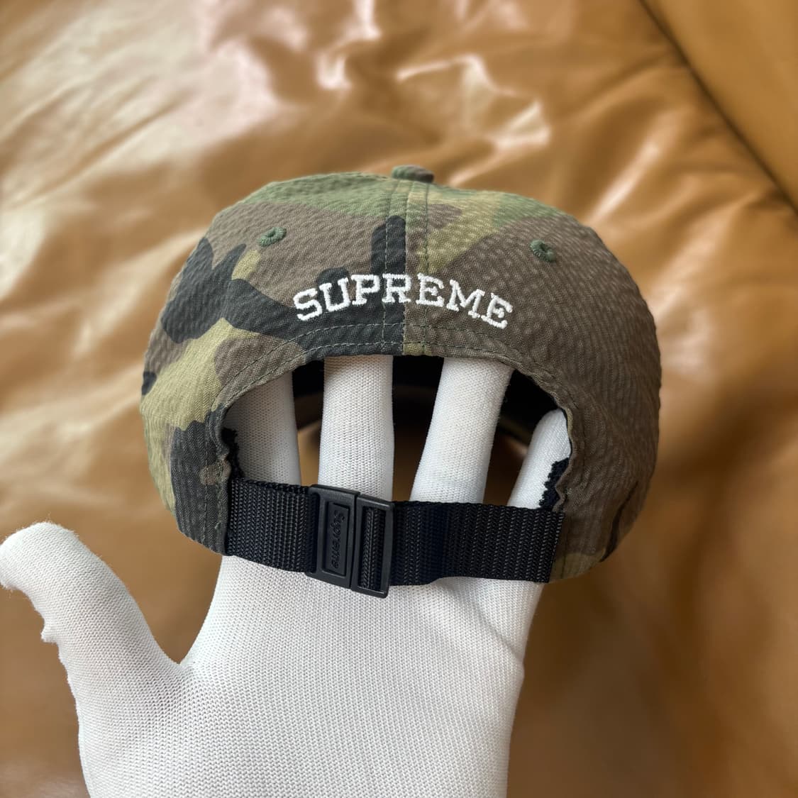 슈프림 S로고 6패널 볼캡 모자 24ss 시어서커 우드랜드 카모 상품이미지7