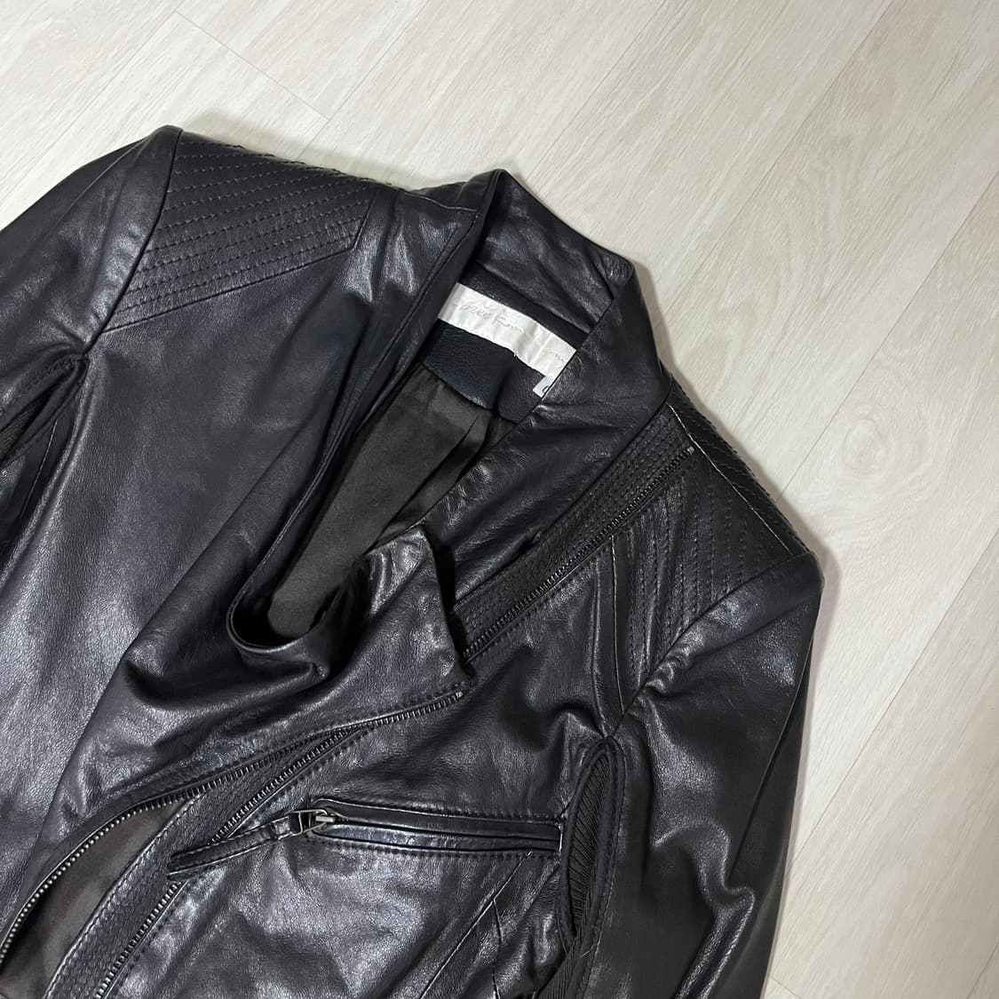 OBZEE . 드레이프 램스킨 자켓 상품이미지5