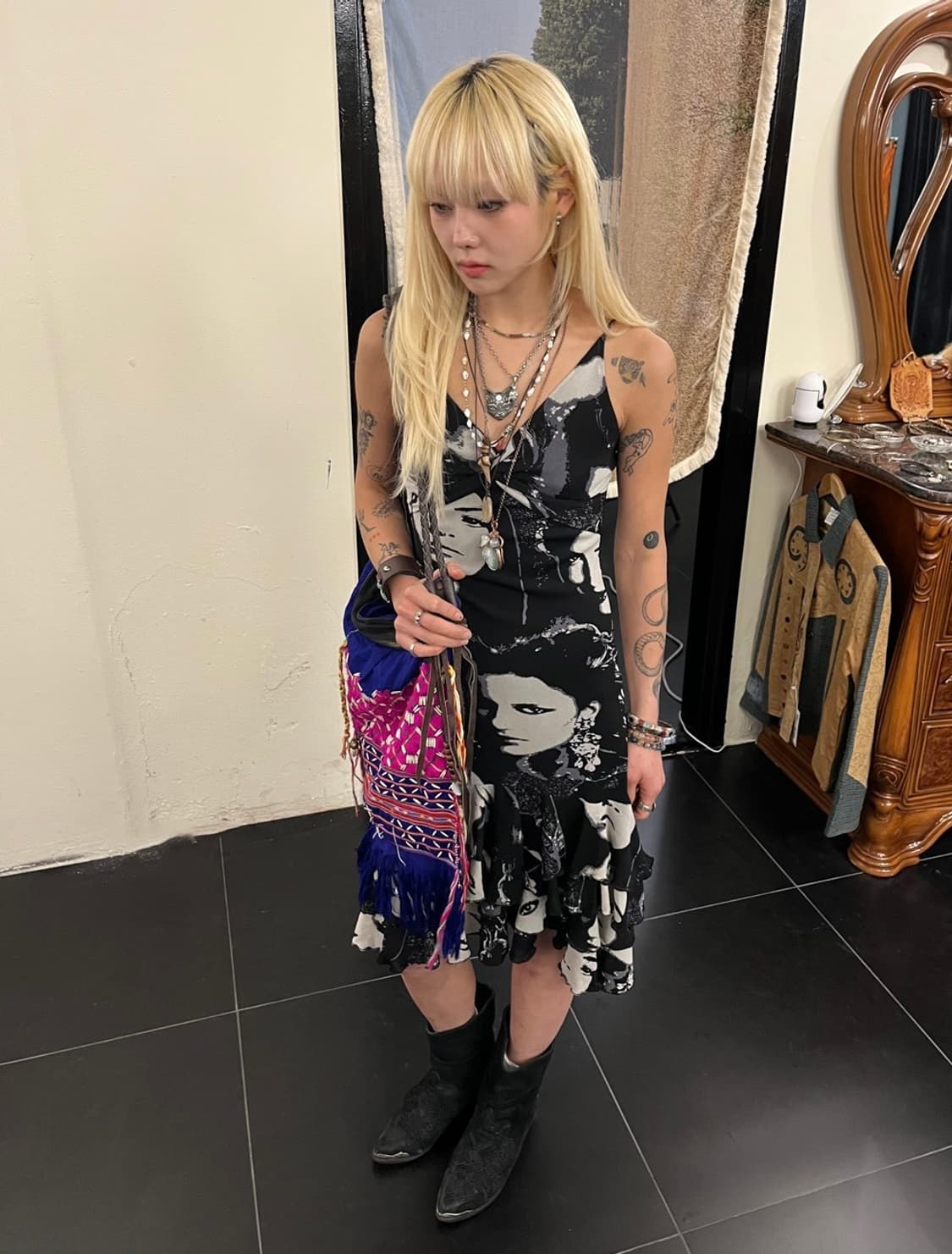 ICHIOKU 패턴 슬리브리스 상품이미지3