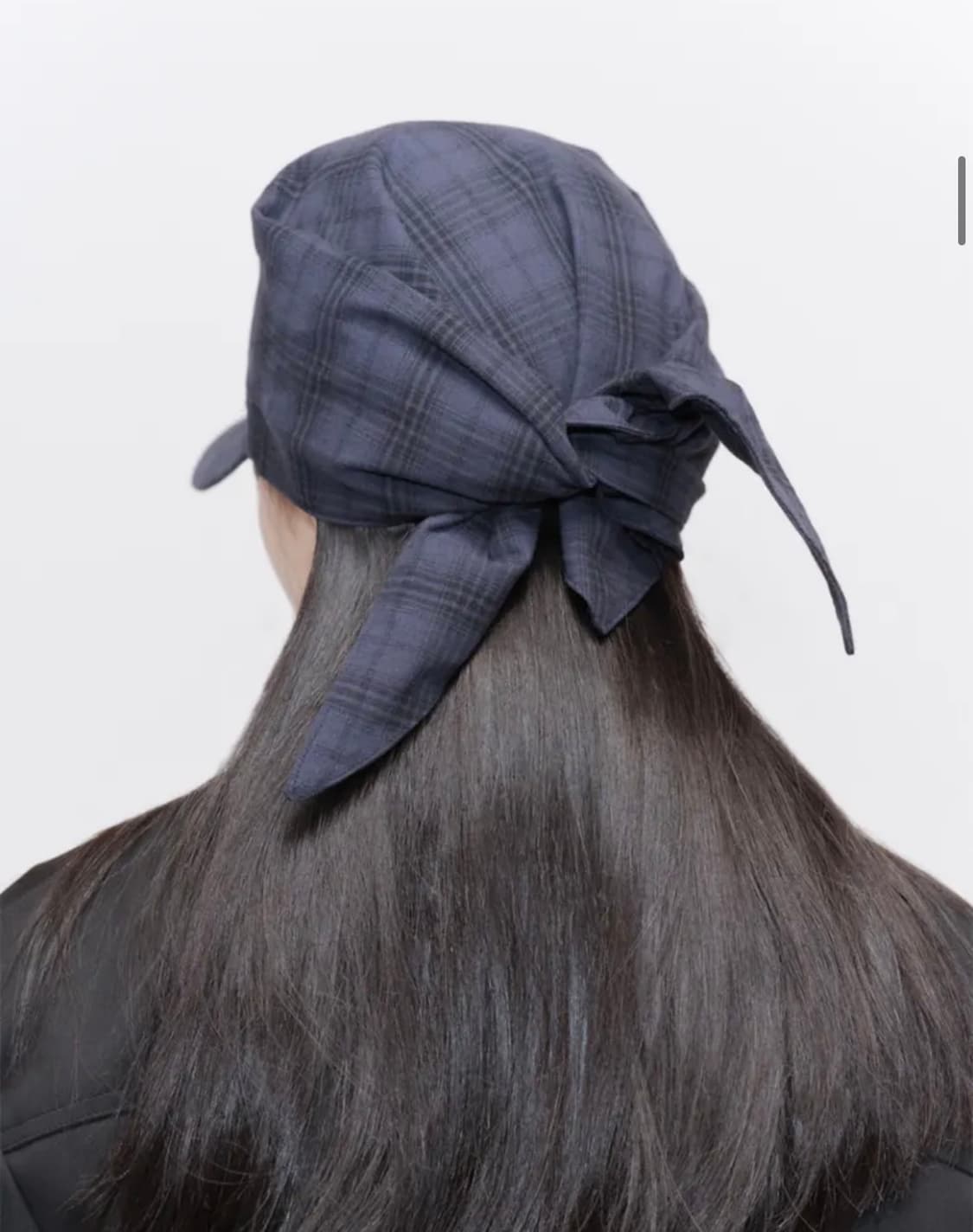 미세키서울 모자 Tie-up scarf bandana cap CHECK 상품이미지2