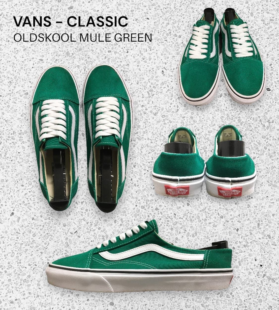 [260mm] 반스 올드스쿨 뮬 그린 Vans 상품이미지1