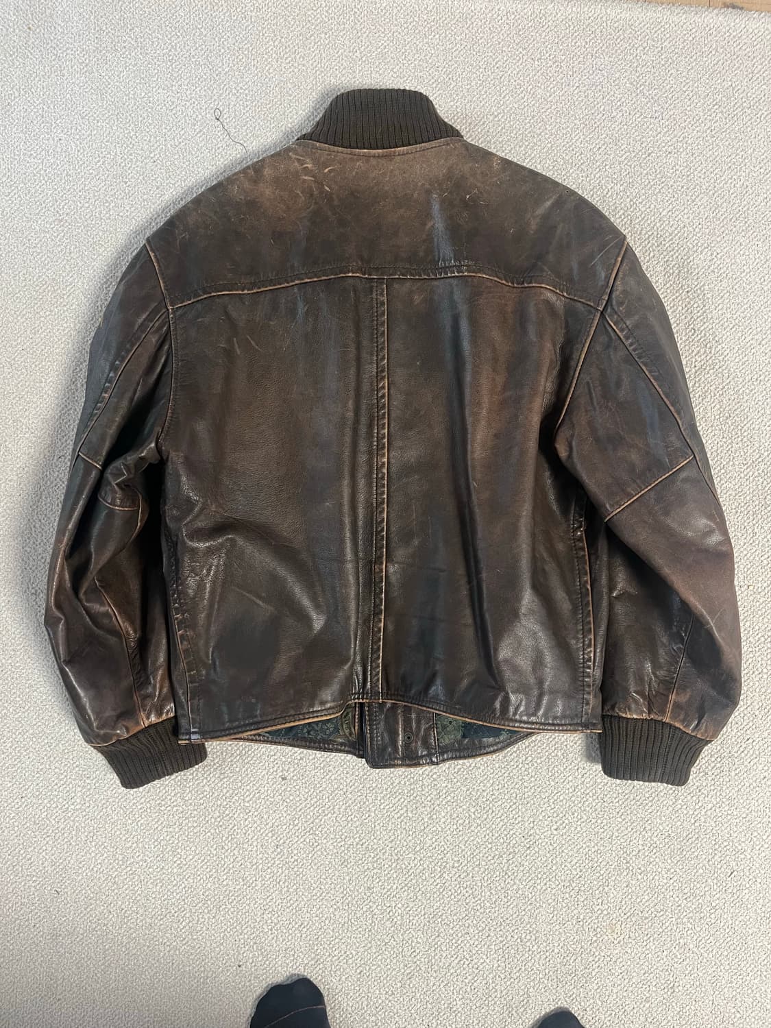 80s 휴고보스 카우하이드 레더자켓 상품이미지2