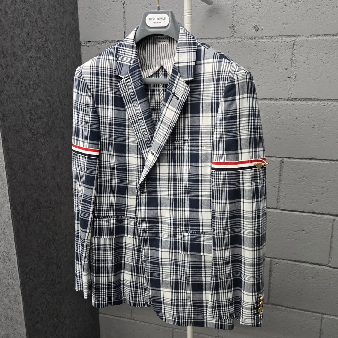 새상품 / 톰브라운 RWB 암밴드 체크 블레이저 수트 정장 셋업 2&1 상품이미지2