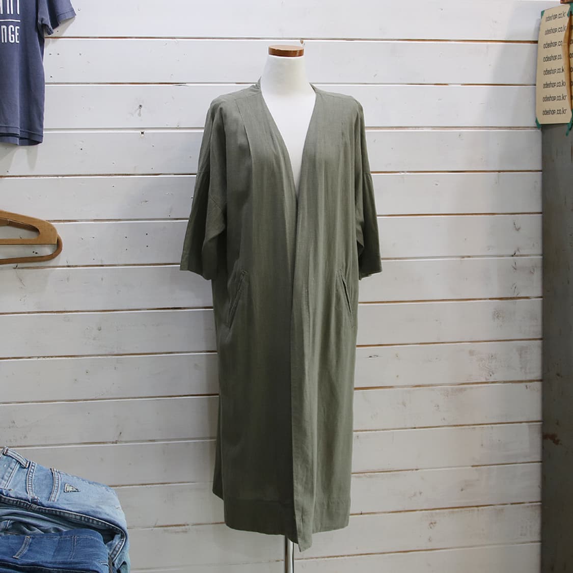 BEAMS HEART 린넨 로브 (여성용) 상품이미지1