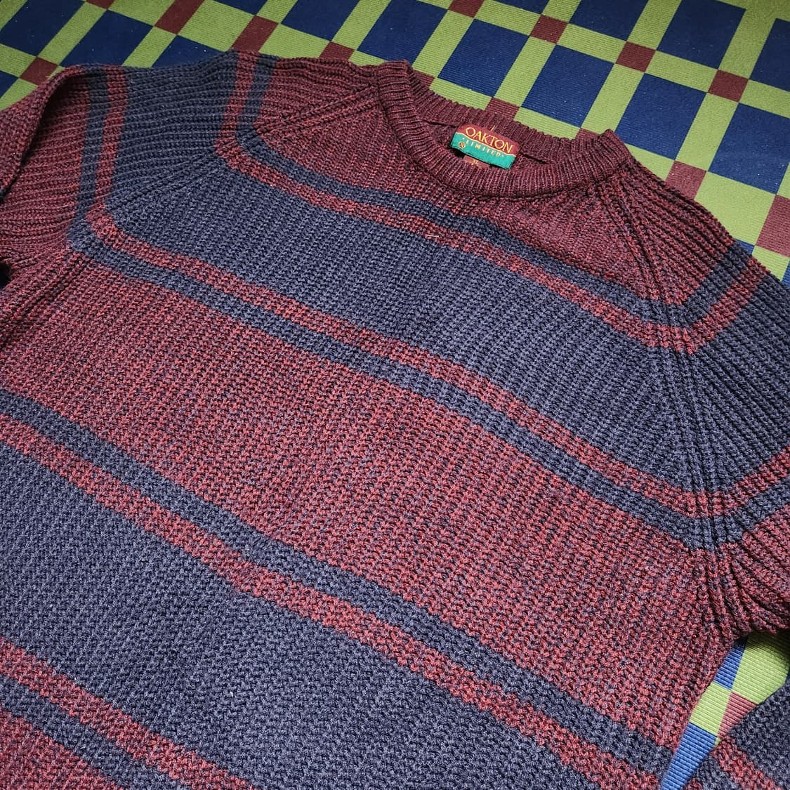 90s USA메이드 컬러블록 스웨터 상품이미지2