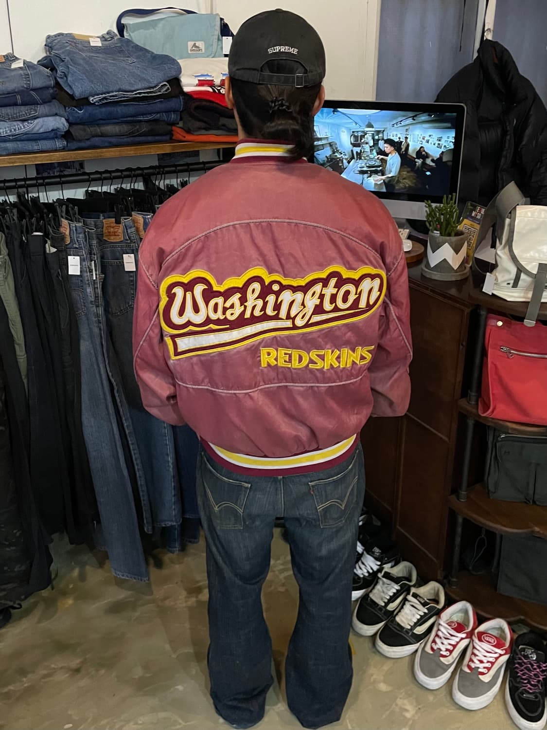 90’s NFL by EAST POINT RED SKINS 자켓 L 상품이미지3