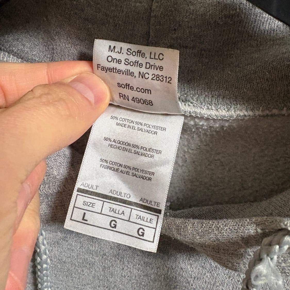 SOFFE 90s US NAVY 프린트 후드티 / 그레이, L 상품이미지8