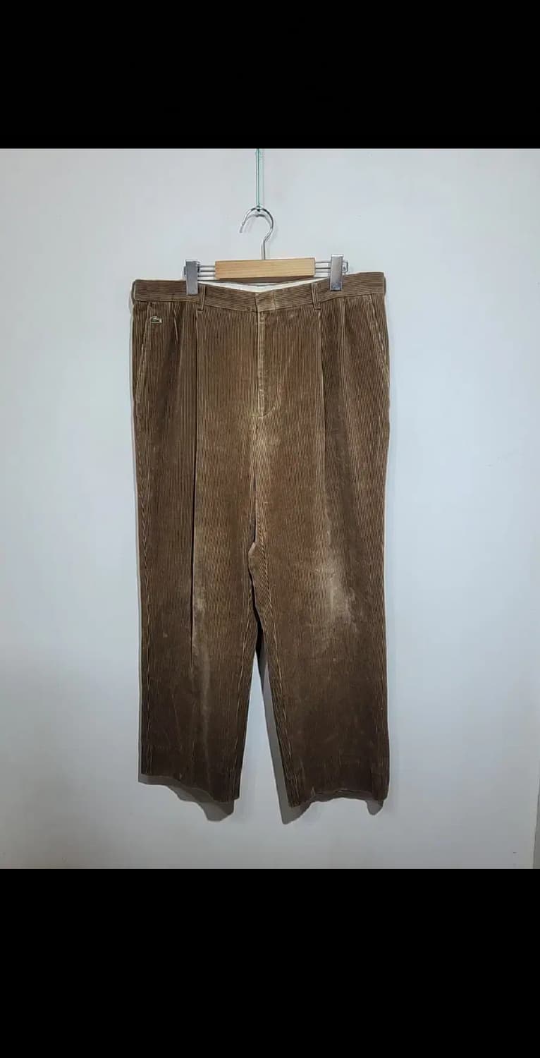 (36) 라코스테 골덴바지 브라운 코듀로이 팬츠 루즈핏  상품이미지1
