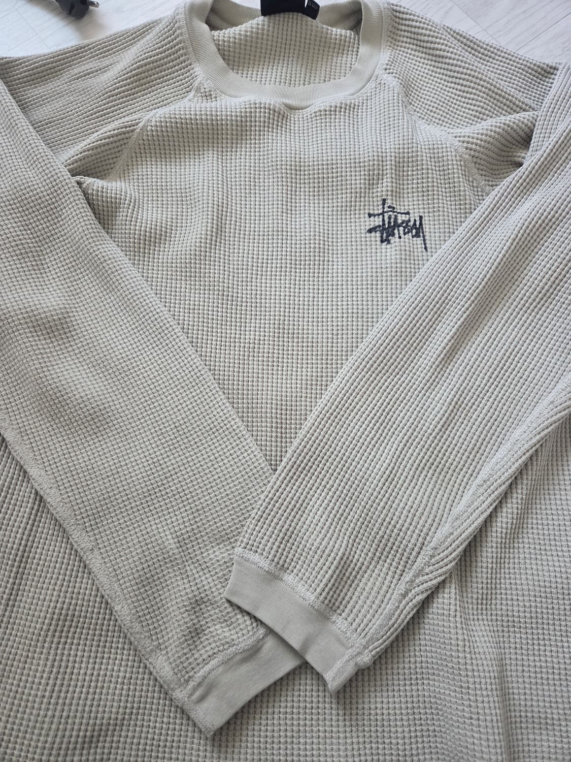 스투시 래글런 써멀 롱슬리브 크루 본 M 상품이미지1