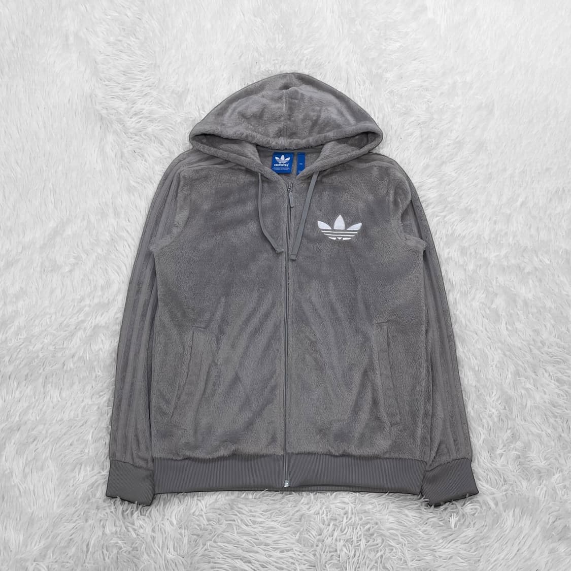 아디다스 파이어버드 쉐르파 후드집업 그레이 상품이미지2