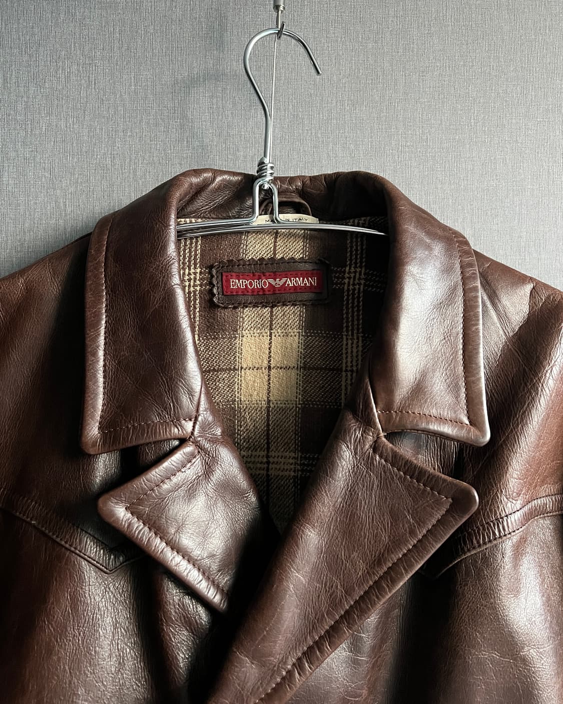 [54] 1997FW 엠포리오 아르마니 레더 카코트 상품이미지3