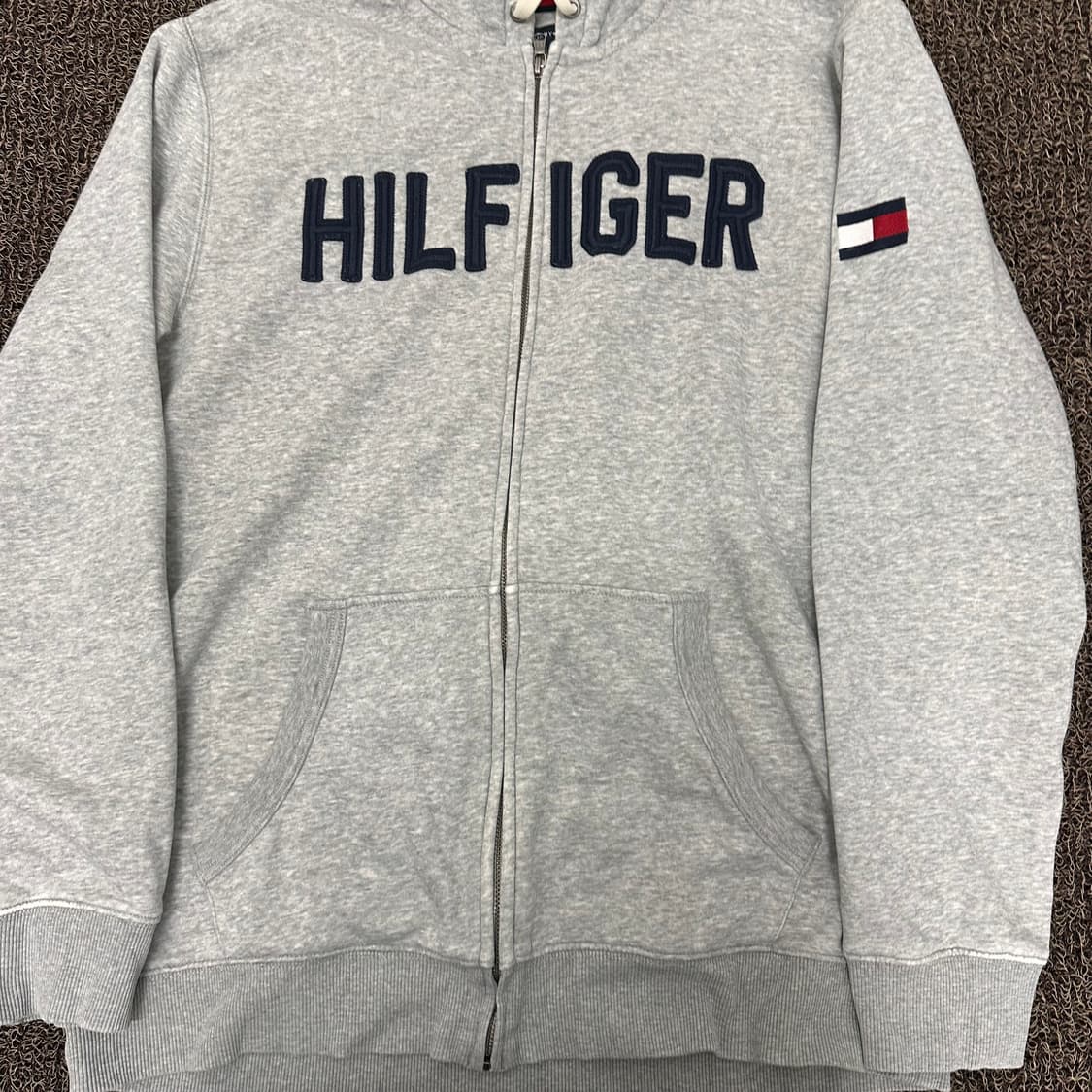 타미힐피거 기모 후드집업 그레이 XL 상품이미지3