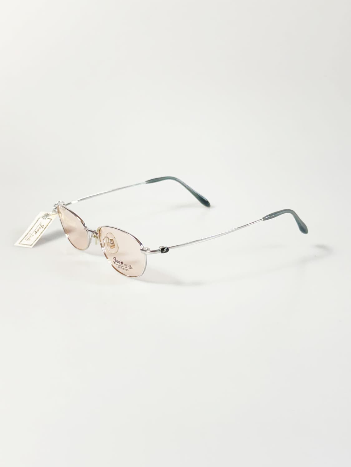 Jeep Plus 실버 티타늄 슬림 오벌 프레임 빈티지 틴트 안경 상품이미지3