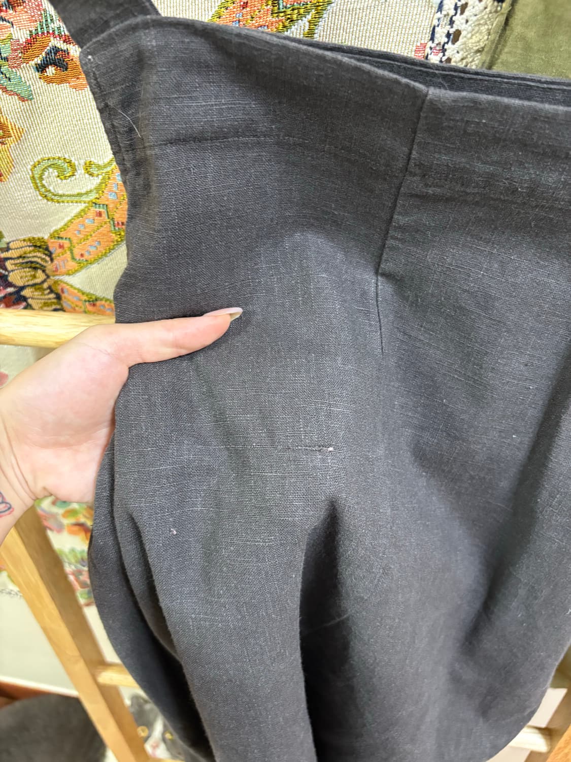 히피 모리 하구미 딥 그레이 레이어드 원피스  상품이미지8