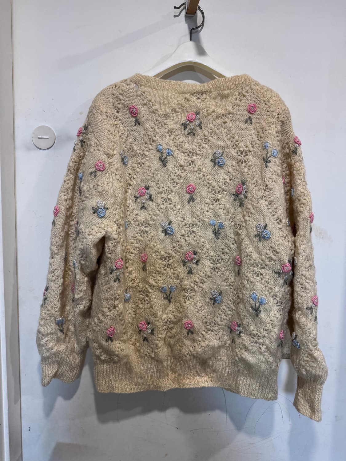 빈티지 핸드메이드 플라워자수 비즈 가디건 상품이미지7