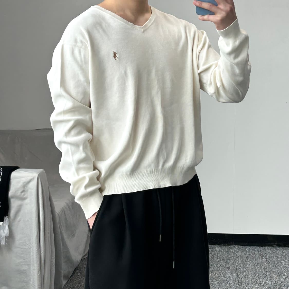 폴로 랄프로렌 베이지 브이넥 니트 상품이미지10