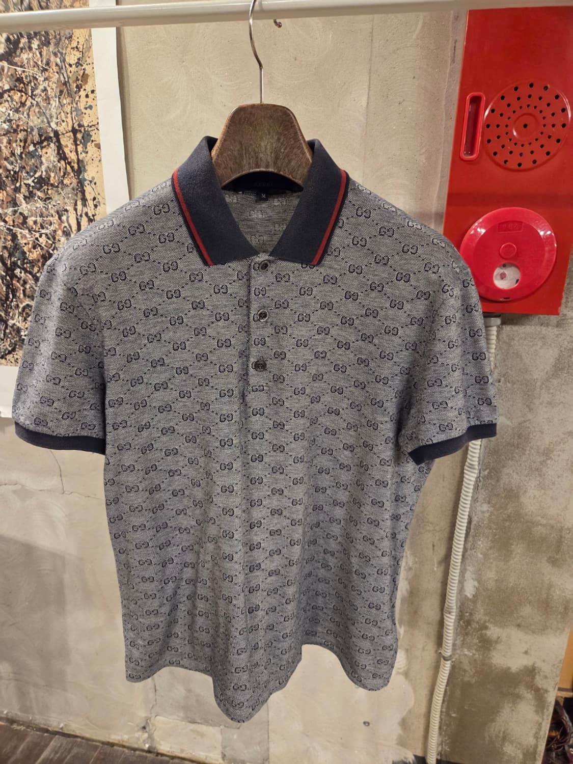 구찌 자가드패턴 클래식 PK 티셔츠 상품이미지4