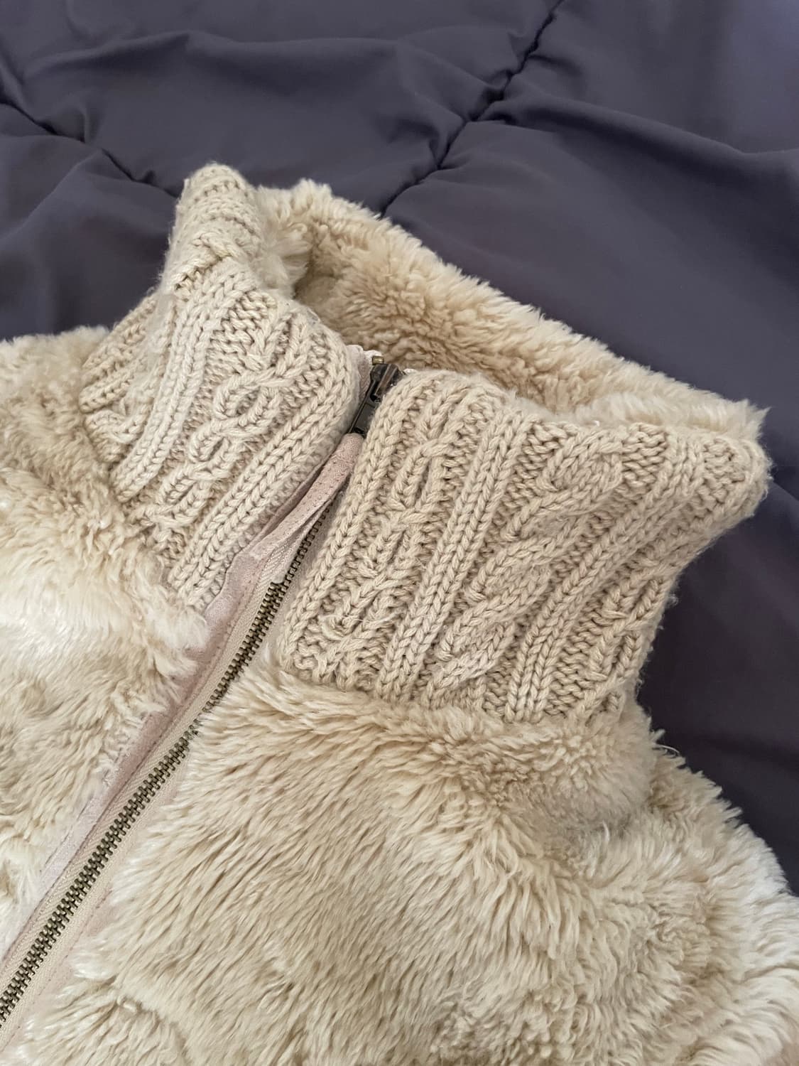 걸스🐶)빈티지 퍼자켓 상품이미지3