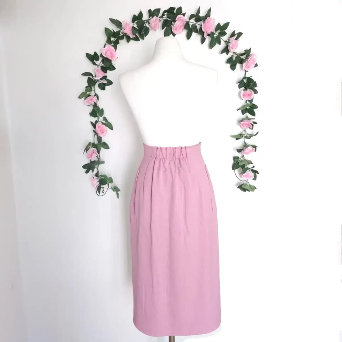 일본빈티지 핑크 롱스커트 롱치마 상품이미지7