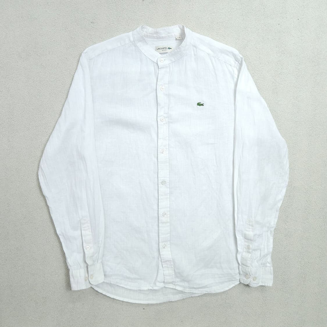 라코스테 린넨 화이트 셔츠 M 상품이미지2