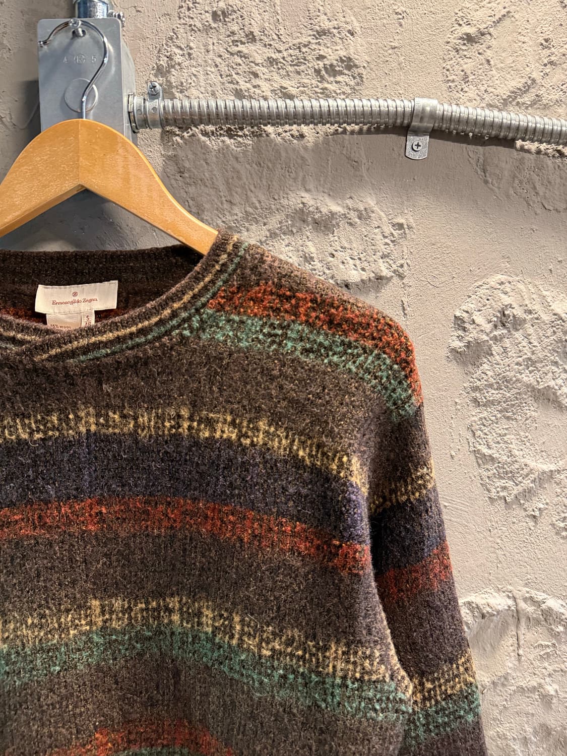 에르메네질도 제냐 ZEGNA 스트라이프 울 니트 S 상품이미지3