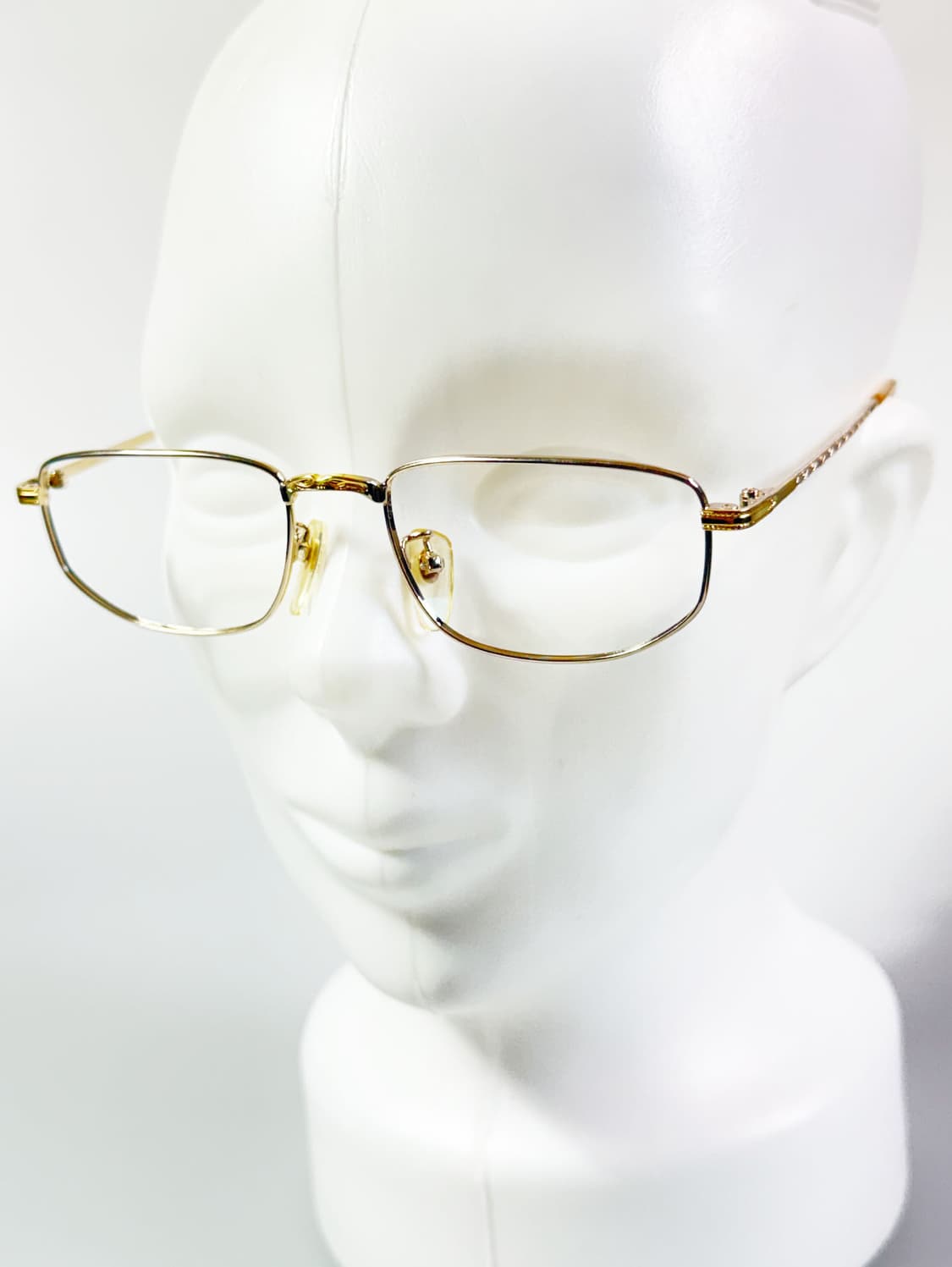 90s JERICO JAPAN 골드 슬림 스퀘어 메탈 빈티지 안경 상품이미지8