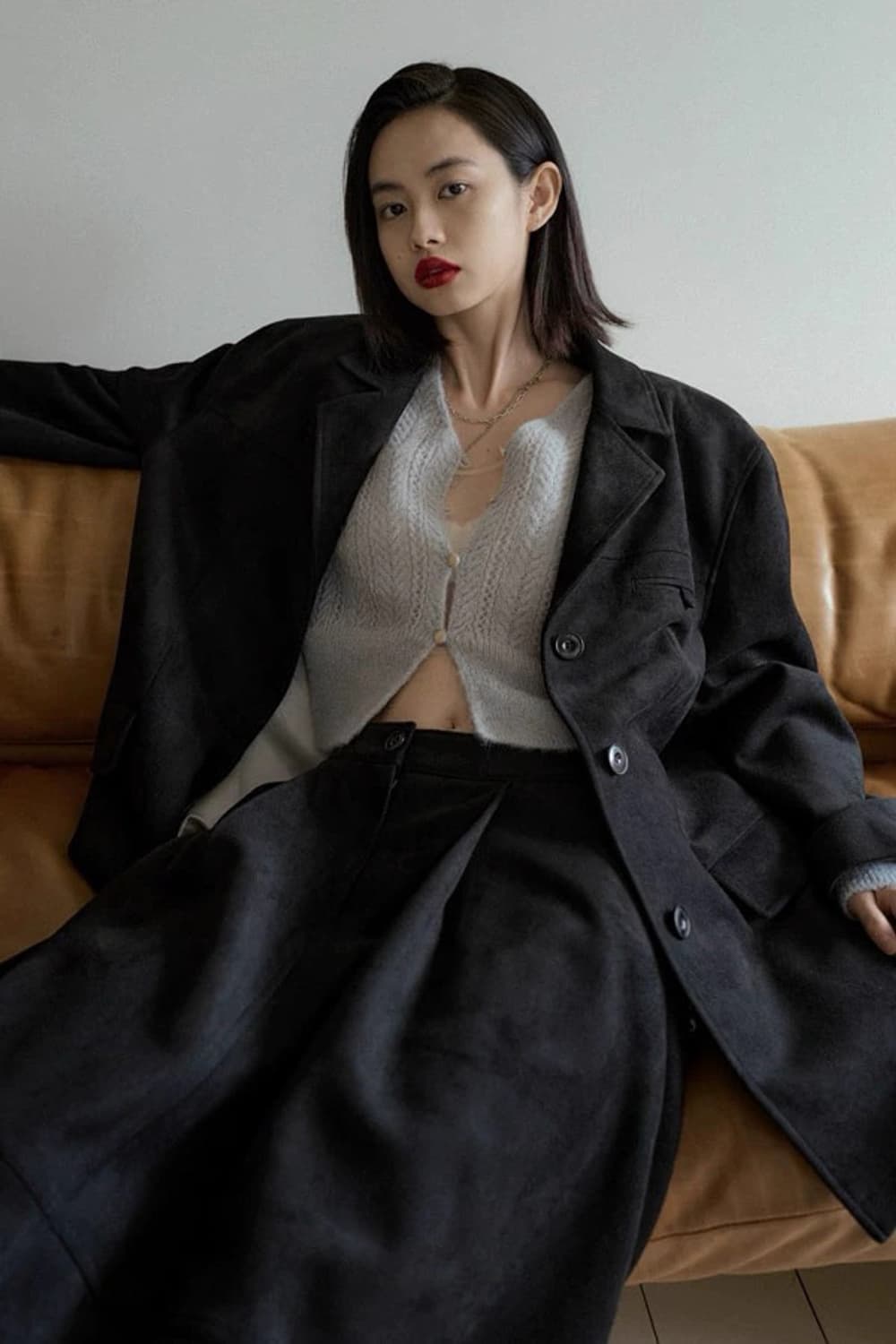 오버듀플레어 클래식 스웨이드 자켓 블랙 상품이미지1