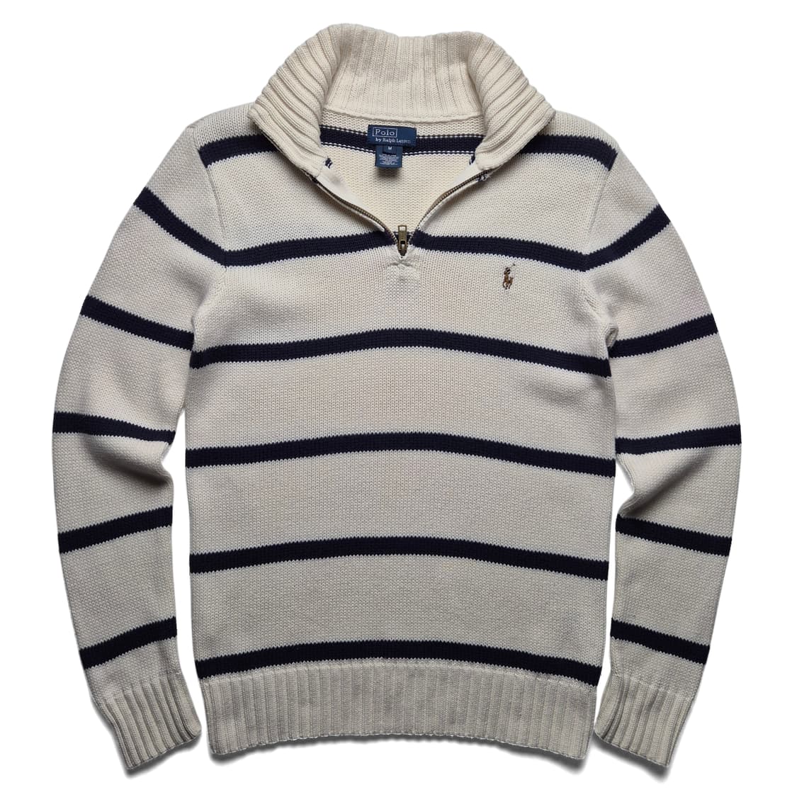 [M] 폴로 랄프로렌 스트라이프 반집업 니트 상품이미지2