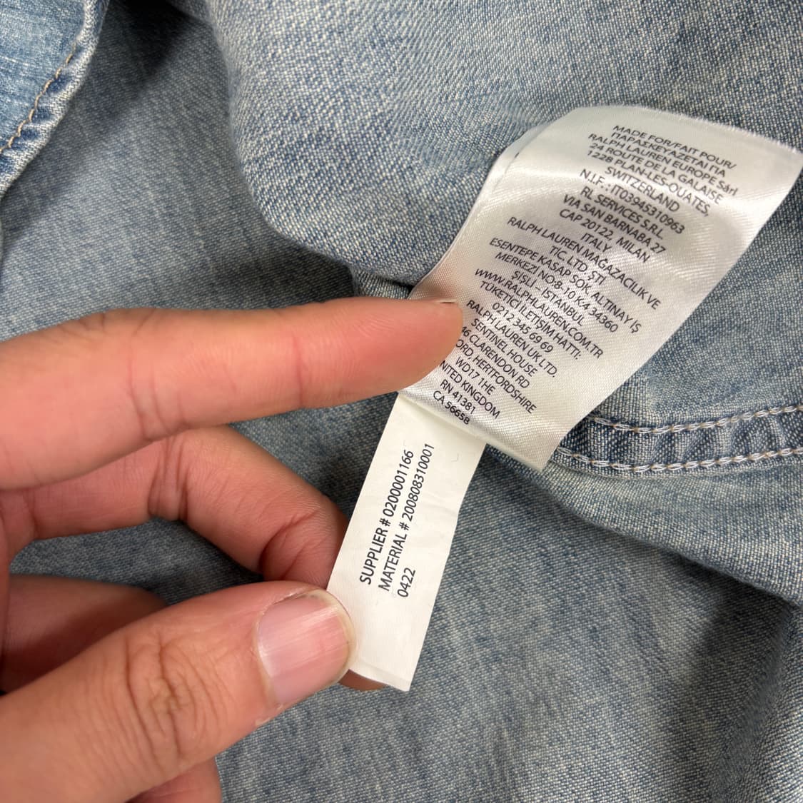 폴로 블랙라벨 데님 셔츠 상품이미지10