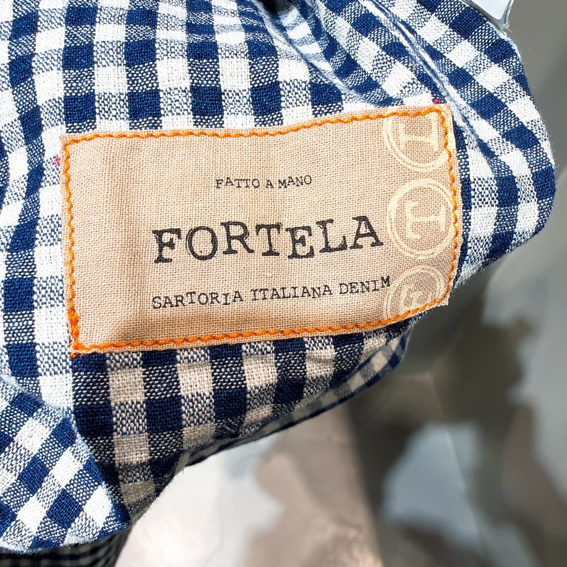 (정품/새상품) FORTELA 포르텔라 남성 블루 코튼 볼링 셔츠 상품이미지4